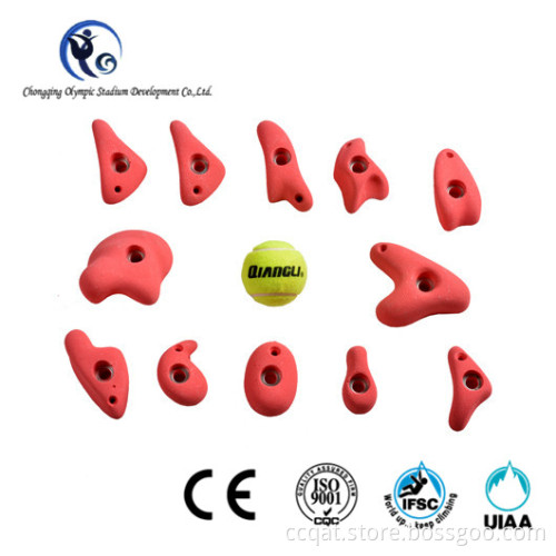 Small size 12 pieces/set bright color solid quality climbing holds for rock walls